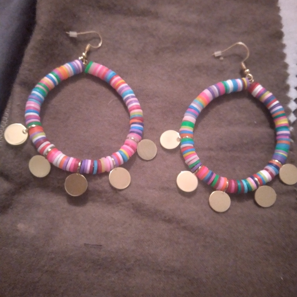colorful hoop earrings